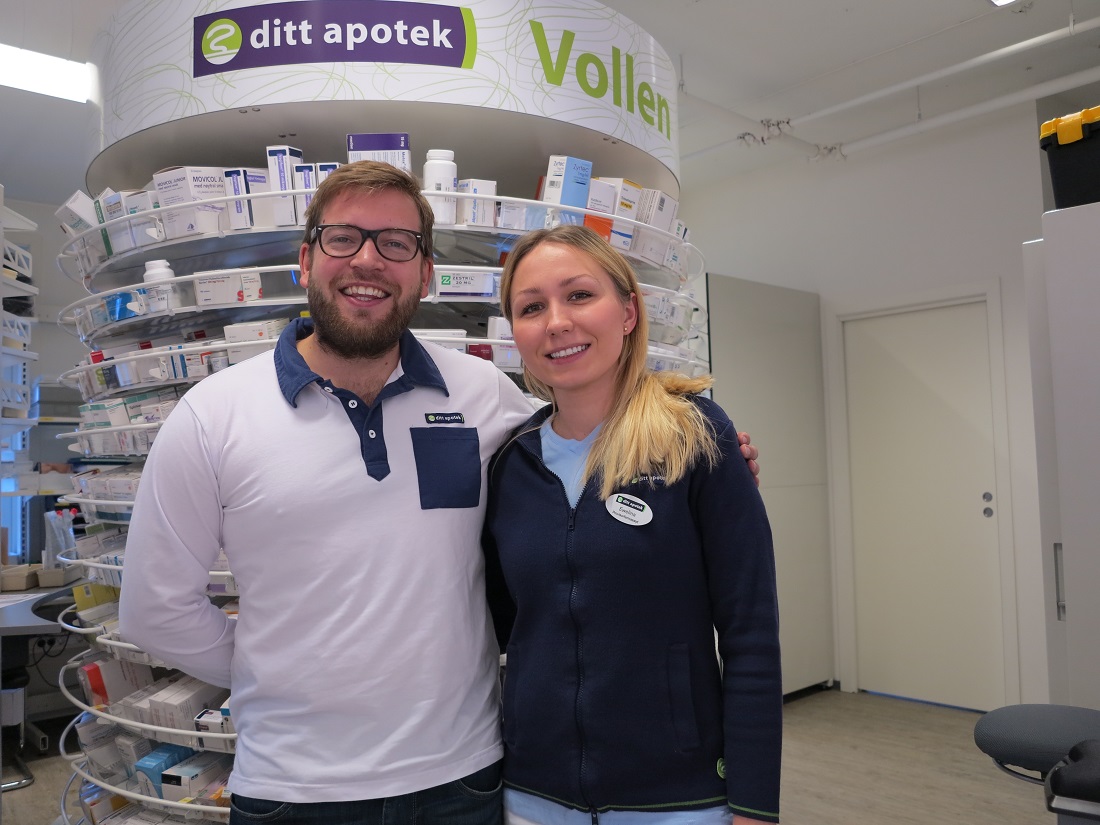 Det første året er tøft, og det er mye å forholde seg til. Men som en del av Ditt Apotek får du mye hjelp, sier Anders Eimstad Rasmushaugen, eier og apoteker på Ditt Apotek Vollen. 